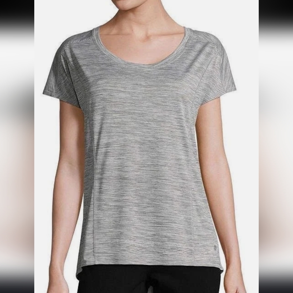Xersion Women's Black and White Short Sleeve Tee